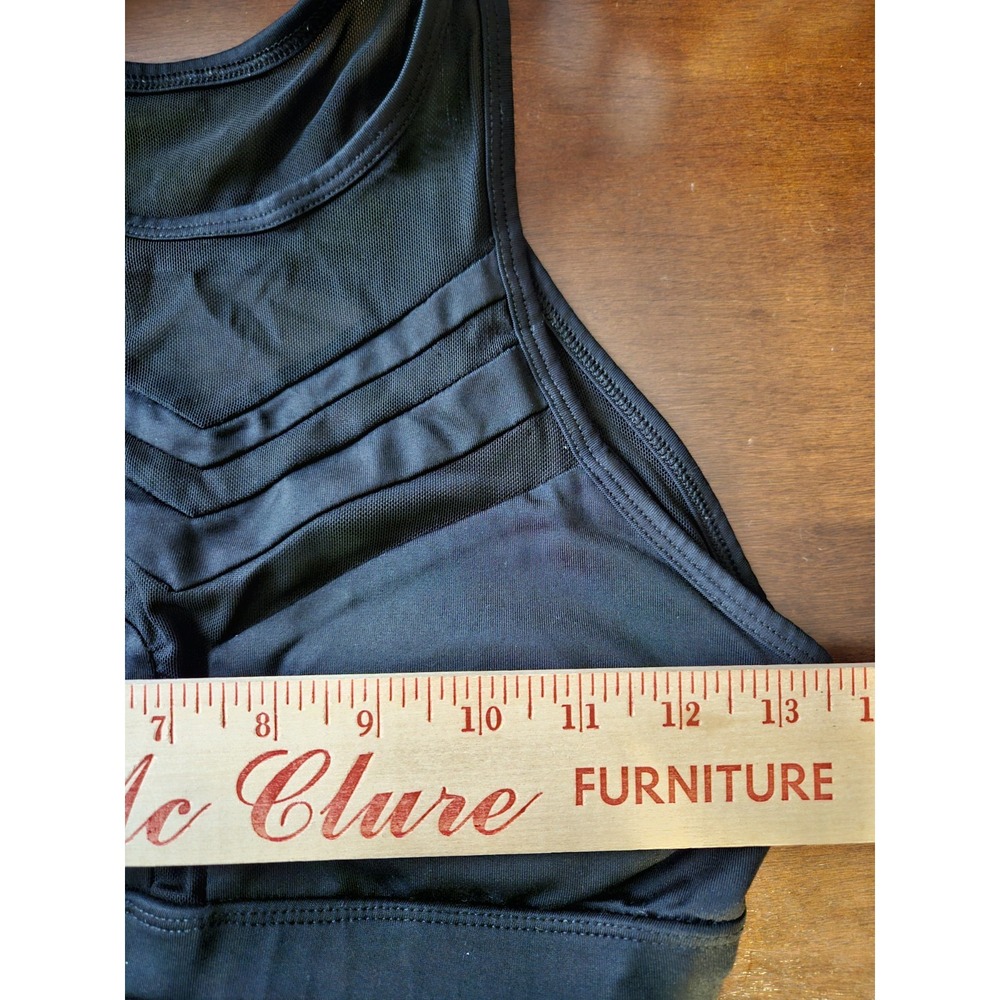 Sports Bra Black Lace Padded Activewear‎ Yoga Gym Athleisure Sz S/M No Tag - Picture 4 of 6